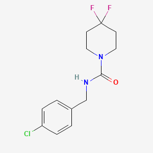 molecular formula C13H15ClF2N2O B12242880 N-[(4-chlorophenyl)methyl]-4,4-difluoropiperidine-1-carboxamide 