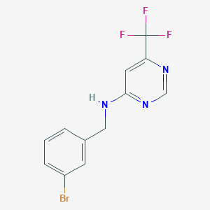 N-[(3-bromophenyl)methyl]-6-(trifluoromethyl)pyrimidin-4-amine