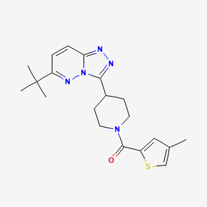 molecular formula C20H25N5OS B12242900 4-{6-Tert-butyl-[1,2,4]triazolo[4,3-b]pyridazin-3-yl}-1-(4-methylthiophene-2-carbonyl)piperidine 