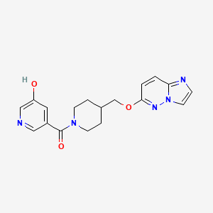 5-[4-({Imidazo[1,2-b]pyridazin-6-yloxy}methyl)piperidine-1-carbonyl]pyridin-3-ol