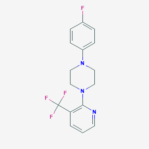 molecular formula C16H15F4N3 B12242959 1-(4-Fluorophenyl)-4-[3-(trifluoromethyl)pyridin-2-yl]piperazine 