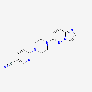 6-(4-{2-Methylimidazo[1,2-b]pyridazin-6-yl}piperazin-1-yl)pyridine-3-carbonitrile