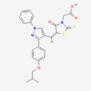 (5-{[3-(4-isobutoxyphenyl)-1-phenyl-1H-pyrazol-4-yl]methylene}-4-oxo-2-thioxo-1,3-thiazolidin-3-yl)acetic acid