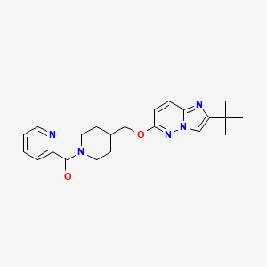 2-{4-[({2-Tert-butylimidazo[1,2-b]pyridazin-6-yl}oxy)methyl]piperidine-1-carbonyl}pyridine