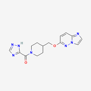 4-({imidazo[1,2-b]pyridazin-6-yloxy}methyl)-1-(1H-1,2,4-triazole-3-carbonyl)piperidine