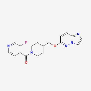 3-Fluoro-4-[4-({imidazo[1,2-b]pyridazin-6-yloxy}methyl)piperidine-1-carbonyl]pyridine