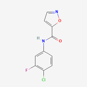 molecular formula C10H6ClFN2O2 B12243029 N-(4-chloro-3-fluorophenyl)-1,2-oxazole-5-carboxamide 