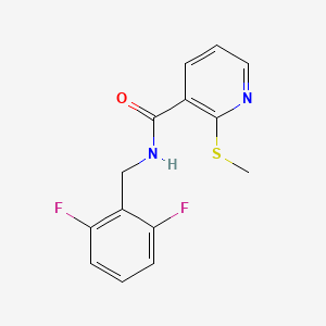 N-[(2,6-difluorophenyl)methyl]-2-(methylsulfanyl)pyridine-3-carboxamide