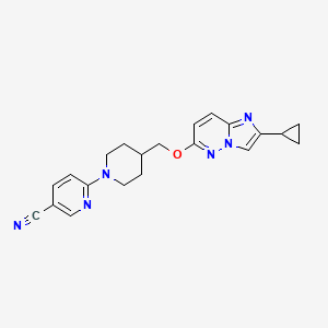 6-{4-[({2-Cyclopropylimidazo[1,2-b]pyridazin-6-yl}oxy)methyl]piperidin-1-yl}pyridine-3-carbonitrile