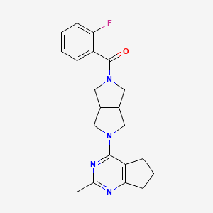 2-(2-fluorobenzoyl)-5-{2-methyl-5H,6H,7H-cyclopenta[d]pyrimidin-4-yl}-octahydropyrrolo[3,4-c]pyrrole