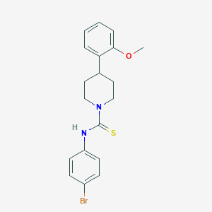 molecular formula C19H21BrN2OS B1224312 N-(4-bromophenyl)-4-(2-methoxyphenyl)-1-piperidinecarbothioamide 