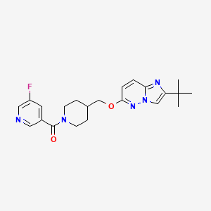 3-{4-[({2-Tert-butylimidazo[1,2-b]pyridazin-6-yl}oxy)methyl]piperidine-1-carbonyl}-5-fluoropyridine