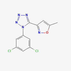 molecular formula C11H7Cl2N5O B1224314 3-[1-(3,5-Dichlorophenyl)-5-tetrazolyl]-5-methylisoxazole 