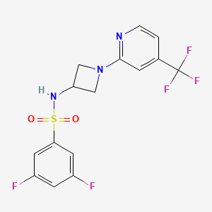 3,5-difluoro-N-{1-[4-(trifluoromethyl)pyridin-2-yl]azetidin-3-yl}benzene-1-sulfonamide