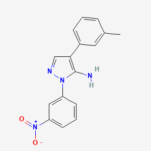 molecular formula C16H14N4O2 B1224315 4-(3-methylphenyl)-1-(3-nitrophenyl)-1H-pyrazol-5-amine CAS No. 242797-14-4