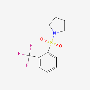 molecular formula C11H12F3NO2S B12243151 1-[2-(Trifluoromethyl)phenylsulfonyl]pyrrolidine 