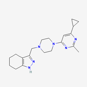 3-{[4-(6-cyclopropyl-2-methylpyrimidin-4-yl)piperazin-1-yl]methyl}-4,5,6,7-tetrahydro-1H-indazole