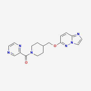 2-[4-({Imidazo[1,2-b]pyridazin-6-yloxy}methyl)piperidine-1-carbonyl]pyrazine