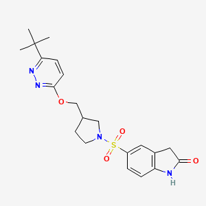 5-[(3-{[(6-tert-butylpyridazin-3-yl)oxy]methyl}pyrrolidin-1-yl)sulfonyl]-2,3-dihydro-1H-indol-2-one