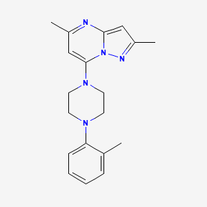 1-{2,5-Dimethylpyrazolo[1,5-a]pyrimidin-7-yl}-4-(2-methylphenyl)piperazine