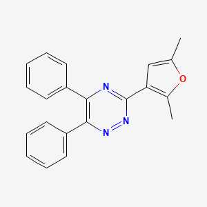 molecular formula C21H17N3O B1224320 3-(2,5-Dimethyl-3-furanyl)-5,6-diphenyl-1,2,4-triazine 