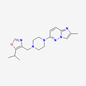 1-{2-Methylimidazo[1,2-b]pyridazin-6-yl}-4-{[5-(propan-2-yl)-1,3-oxazol-4-yl]methyl}piperazine