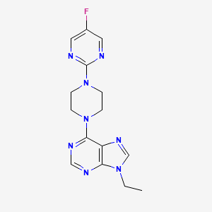 9-ethyl-6-[4-(5-fluoropyrimidin-2-yl)piperazin-1-yl]-9H-purine