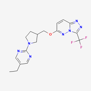 5-Ethyl-2-[3-({[3-(trifluoromethyl)-[1,2,4]triazolo[4,3-b]pyridazin-6-yl]oxy}methyl)pyrrolidin-1-yl]pyrimidine