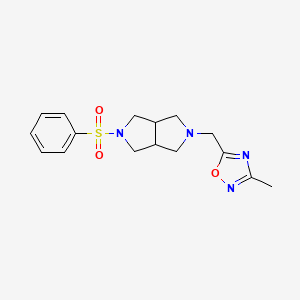 5-{[5-(Benzenesulfonyl)-octahydropyrrolo[3,4-c]pyrrol-2-yl]methyl}-3-methyl-1,2,4-oxadiazole