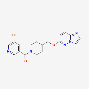 3-Bromo-5-[4-({imidazo[1,2-b]pyridazin-6-yloxy}methyl)piperidine-1-carbonyl]pyridine