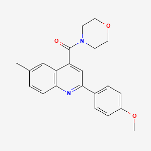 molecular formula C22H22N2O3 B1224327 [2-(4-甲氧基苯基)-6-甲基-4-喹啉基]-(4-吗啉基)甲酮 