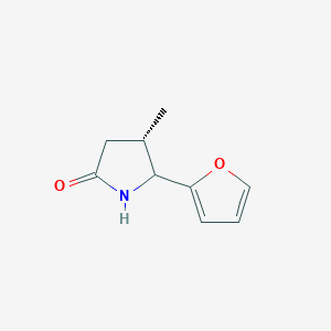 (4S)-5-(furan-2-yl)-4-methylpyrrolidin-2-one