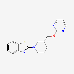 2-{3-[(Pyrimidin-2-yloxy)methyl]piperidin-1-yl}-1,3-benzothiazole