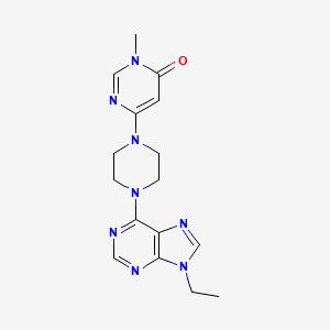 6-[4-(9-ethyl-9H-purin-6-yl)piperazin-1-yl]-3-methyl-3,4-dihydropyrimidin-4-one