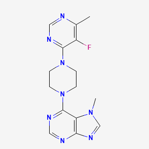 6-[4-(5-fluoro-6-methylpyrimidin-4-yl)piperazin-1-yl]-7-methyl-7H-purine