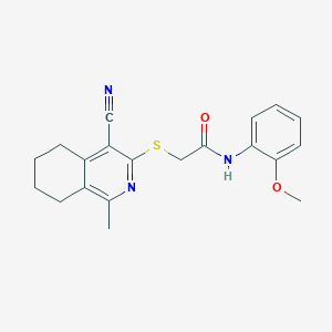 2-[(4-cyano-1-methyl-5,6,7,8-tetrahydroisoquinolin-3-yl)sulfanyl]-N-(2-methoxyphenyl)acetamide