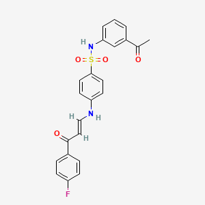 N-(3-Acetyl-phenyl)-4-[(E)-3-(4-fluoro-phenyl)-3-oxo-propenylamino]-benzenesulfonamide