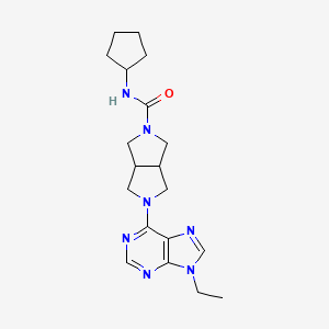 N-cyclopentyl-5-(9-ethyl-9H-purin-6-yl)-octahydropyrrolo[3,4-c]pyrrole-2-carboxamide