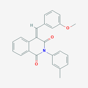 molecular formula C24H19NO3 B1224340 (4Z)-4-[(3-methoxyphenyl)methylidene]-2-(3-methylphenyl)isoquinoline-1,3-dione 