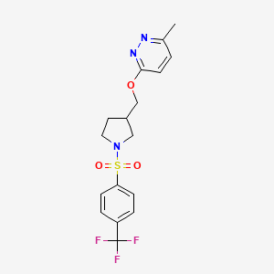 3-Methyl-6-({1-[4-(trifluoromethyl)benzenesulfonyl]pyrrolidin-3-yl}methoxy)pyridazine