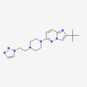 1-{2-tert-butylimidazo[1,2-b]pyridazin-6-yl}-4-[2-(1H-1,2,3-triazol-1-yl)ethyl]piperazine