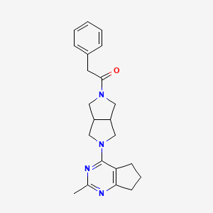 1-(5-{2-methyl-5H,6H,7H-cyclopenta[d]pyrimidin-4-yl}-octahydropyrrolo[3,4-c]pyrrol-2-yl)-2-phenylethan-1-one