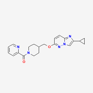 2-{4-[({2-Cyclopropylimidazo[1,2-b]pyridazin-6-yl}oxy)methyl]piperidine-1-carbonyl}pyridine