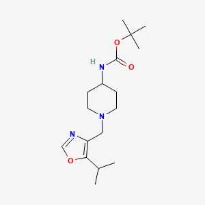 tert-butyl N-(1-{[5-(propan-2-yl)-1,3-oxazol-4-yl]methyl}piperidin-4-yl)carbamate