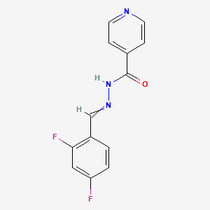 molecular formula C13H9F2N3O B1224346 N'-[(2,4-difluorophenyl)methylidene]pyridine-4-carbohydrazide 
