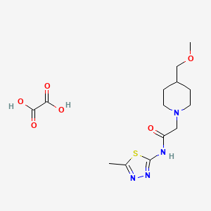 2-[4-(methoxymethyl)piperidin-1-yl]-N-(5-methyl-1,3,4-thiadiazol-2-yl)acetamide; oxalic acid