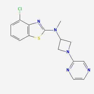 4-chloro-N-methyl-N-[1-(pyrazin-2-yl)azetidin-3-yl]-1,3-benzothiazol-2-amine