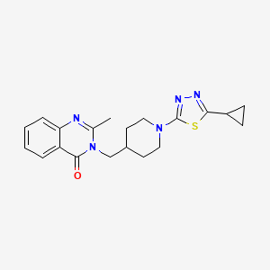 3-{[1-(5-Cyclopropyl-1,3,4-thiadiazol-2-yl)piperidin-4-yl]methyl}-2-methyl-3,4-dihydroquinazolin-4-one