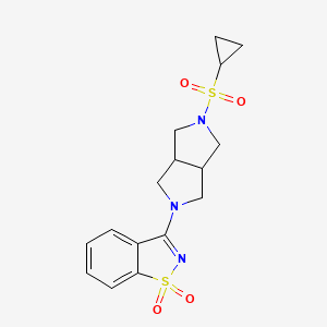 3-(5-Cyclopropylsulfonyl-1,3,3a,4,6,6a-hexahydropyrrolo[3,4-c]pyrrol-2-yl)-1,2-benzothiazole 1,1-dioxide