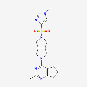 1-methyl-4-[(5-{2-methyl-5H,6H,7H-cyclopenta[d]pyrimidin-4-yl}-octahydropyrrolo[3,4-c]pyrrol-2-yl)sulfonyl]-1H-imidazole